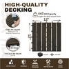 Syemin Carpet Tiles 30 PCS Garden Patio Floor Tiles, Square Outdoor Flooring for Patio, Pool Side, Composite Interlocking Deck, Brown, 12"*12"*0.75" - 3 of 4
