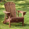 Teal Island Designs Fletcher Dark Wood Outdoor Reclining Adirondack Chair - 2 of 4