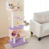 Tangkula Cat Tree Cats Multi-level Cat Tower w/ Sisal Covered Scratching Posts Hammock - 3 of 4