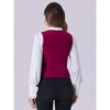 INSPIRE CHIC Women's Steampunk Velvet Sleeveless Button-Down V-Neck Suit Vest - 4 of 4