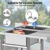 Stainless Steel Utility Sink, 36*21*40inch Freestanding Single Bowl Laundry Sink, NSF Certified One Compartment Workbench Sink Commercial Sink - 4 of 4