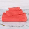 Modern Ribbed Cotton  Assorted Towel Set by Blue Nile Mills - 2 of 4