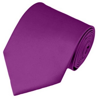 Solid Color 3.5 Inch Wide And 62 Inch Extra Long Necktie For Big & Tall Men