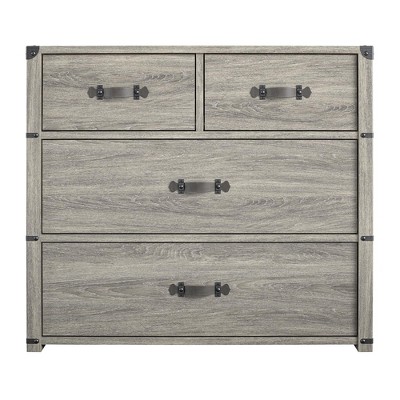 Nova 4 Drawer Storage Dresser Grey, Staining Oak Dresser Grey