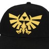 Nintendo Legend of Zelda Hyrule Embroidered Symbol Black Adjustable Hat - 4 of 4