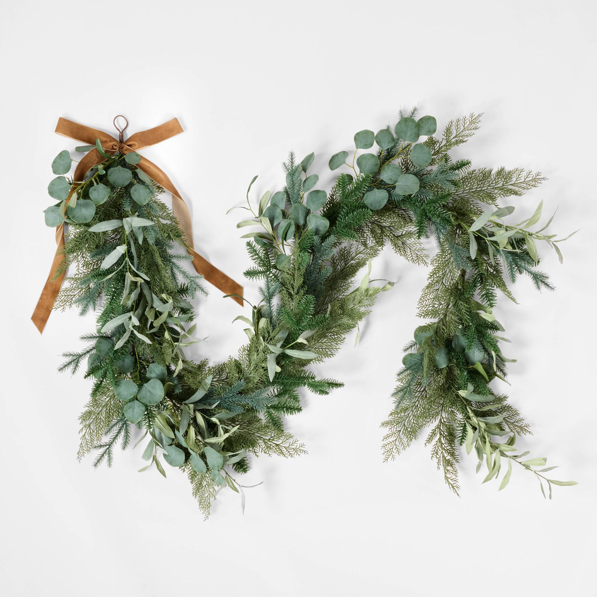 96" Extra Full Olive and Pine Holiday Garland - Threshold™ designed with Studio McGee
