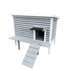 DOMETOUR Outdoor Breathable Cat House for Outside Cats,Cat Shelter for Feral Cats with a Door,Porch Deck - 2 of 4