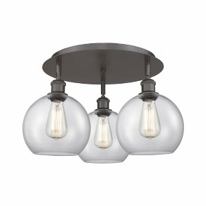 Athens - 3 Light Flush Mount In Industrial Style-10.5 Inches Tall and 19.75 Inches Wide - 1 of 1