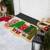 Northlight Red and Green "Santa Stop Here" Outdoor Christmas Doormat 18" x 30" - 3 of 4
