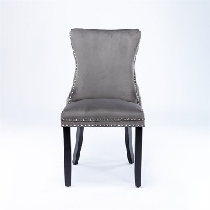 COWLOWN Set of 2 Velvet Wingback Dining Chairs, Nailhead Trim, Wood Legs, High Back Support, 280lb Capacity - 1 of 4
