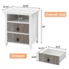 1/2 pack Nightstand with 2 Drawers and Open Shelf - image 2 of 4