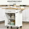 NicBex 1 Drawer Rolling Kitchen Island Cart with 2 Open Shelves,Kitchen Island on Wheels with Storage,Island Table for Kitchen - 2 of 4