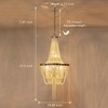 LLHZSY Modern 8-Light Tassel Chain Empire Chandelier With Black/Chrome - 4 of 4