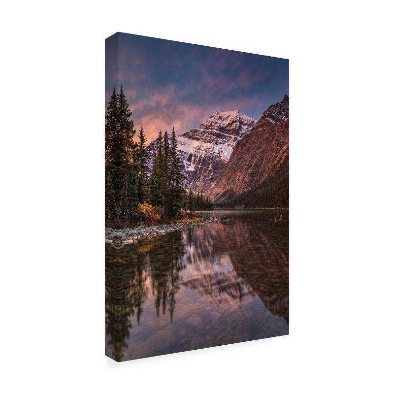 Pierre Leclerc Dramatic Mount Edith Cavell Outdoor Canvas Art, 2 of 8