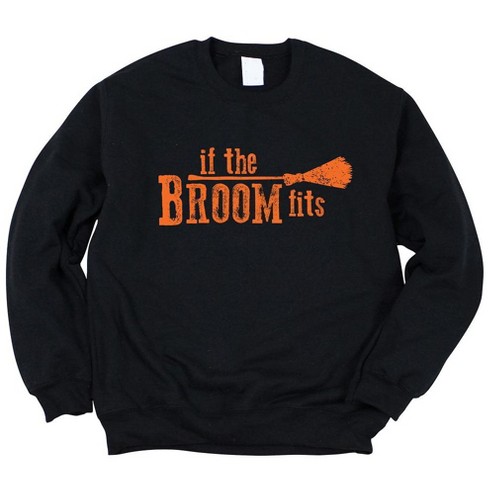 Simply Sage Market Women's Graphic Sweatshirt If The Broom Fits - image 1 of 4