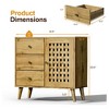 RoyalCraft Accent Storage Cabinet with Adjustable Shelves, Wood Sideboard with Drawers for Entryway, Dining Room, Living Room, Natural - 2 of 4