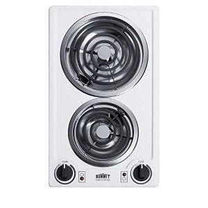Summit Appliance CCE211WH 12-inch Wide 115V 2-Burner Coil Electric Cooktop, White Porcelain Surface - 1 of 4