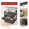 Furnlinspire Nightstand Set of 2 Modern End Table Nightstand, Sofa Table for Small Spaces, Industrial Style Side Table, Black, 17.72"*17.72"*21.0" - 4 of 4