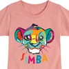 Girls' - Disney - Colorful Simba Fitted Short Sleeve Graphic T-Shirt - 2 of 4