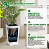 16" Tall Planters Set of 2, Outdoor＆Indoor Planter Pots, with Drainage Holes＆Water Level Monitor＆Inner Bucket, Automatic Watering - 2 of 4