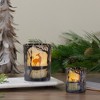 Northlight 3" Hand Painted Forest and Deer Flameless Glass Candle Holder - image 2 of 4