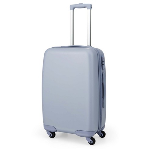 Costway 20'' Carry-on Luggage Pc Hardshell Airline Approved Lightweight  Suitcase Blue : Target