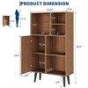 5 Freestanding Cube Shelf, 4-Tier Open Bookshelf with Legs, Walnut Bookcase Retro Wood Bookshelves Storage Organizer Shelf, Storage Organizer - 2 of 4