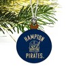 Hampton University Pirates Mini Small Tiny Wood Christmas Tree Holiday Ornament - 3 of 4