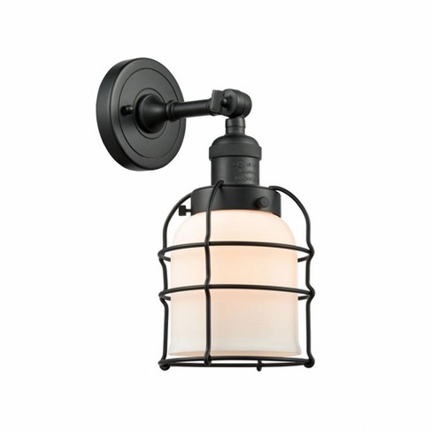 Innovations Lighting Bell Cage 1 - Light Sconce in  Matte Black - image 1 of 1