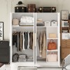 FUFU&GAGA Contemporary 4 Door Wardrobe Multi Storage Compartment Bedroom Storage Wardrobe - 2 of 4