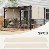 2 Pcs Pergola Replacement Canopy, UV Protection Pergola Shade Cover, Easy to Install, for 10 x 12ft Pergola - 4 of 4