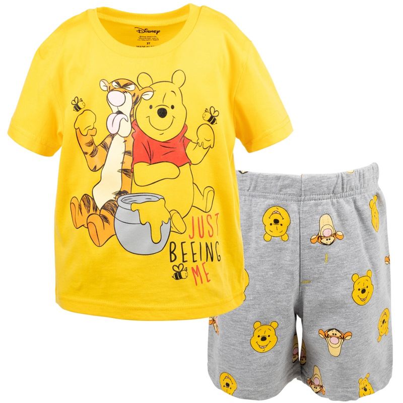 Disney Winnie the Pooh Baby Graphic T-Shirt and Shorts Outfit Set Infant, 1 of 8