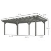 12' x 20' Outdoor Pergola Gazebo Grape Trellis with Stable Structure for Climbing Plant Support - 3 of 4