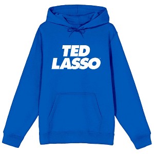 Ted Lasso White Title Men's Royal Blue Sweatshirt - 1 of 3