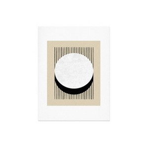 Deny Designs Moonlight Print Circle BW Stripes Art Print - 1 of 4