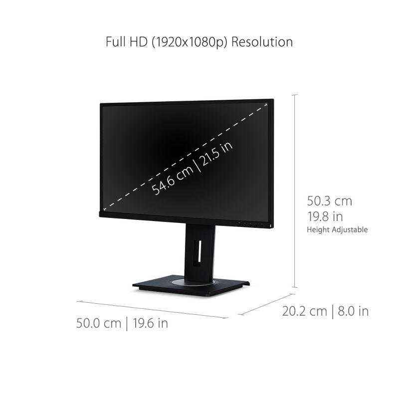 ViewSonic VG2248 22 Inch IPS 1080p Ergonomic Monitor with HDMI DisplayPort USB and 40 Degree Tilt for Home and Office, 5 of 8
