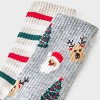 Kids' 2pk Christmas Tree & Santa Ribbed Crew Socks - Cat & Jack™ - 3 of 3