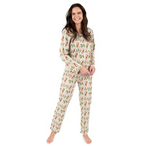 Leveret Women’s 2-Piece Cotton Pajama Set – Loose Fit - 1 of 3