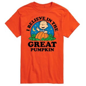Men's - Peanuts - I Believe In The Great Pumpkin Short Sleeve Graphic T-Shirt - 1 of 4