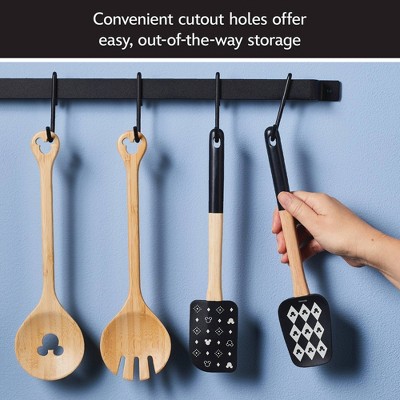 Disney Monochrome Silicone Spatula and Spoonula Set with Parawood Handles