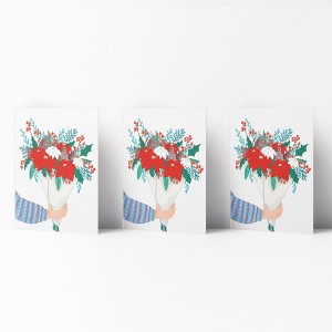 Winter/Holiday Greeting Card Pack Sets (3 ct) Winter Bouquet by Ramus & Co - 1 of 4
