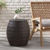 Sapphtopaz Outdoor End Table Modern Rattan Hourglass Outdoor End Table Outdoor Side Table, Patio Table Small Table for Backyard, Balcony, Porch - 3 of 4