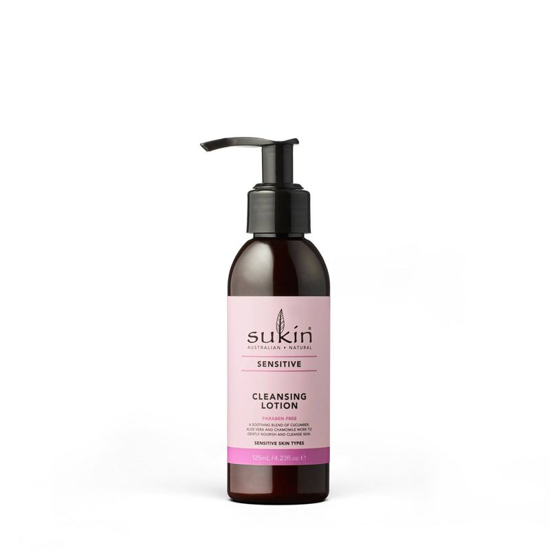 Sukin Sensitive Cleansing Lotion - Unscented - 4.23 fl oz, 1 of 5
