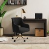 WestinTrends Genevieve Mid-Century Modern Swivel Office Chair With Wheels - 2 of 4