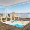 Unique Loom Outdoor Modern Watercolor Area Rug - 2 of 4