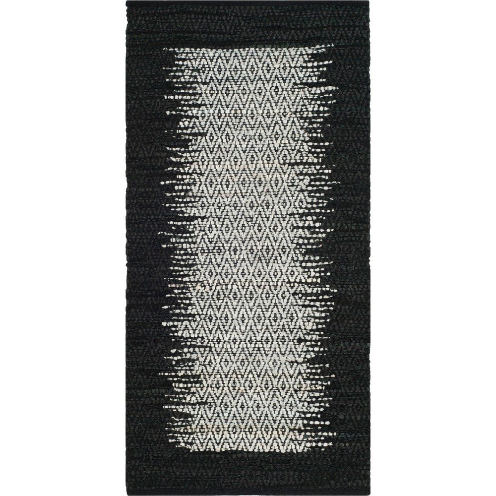 2'x3' Rosita Geometric Light Accent Rug Light Gray/Black - Safavieh