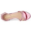 Allegra K Women's Ankle Straps Stiletto Heels Sparkly Glitter Sandals - 4 of 4