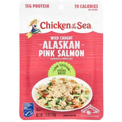 Chicken of the Sea, Wild-Caught Pink Salmon, Low Sodium, 2.5 oz