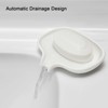 Aoibox Silicone Soap Dish for Bathroom, Bar Soap Holder with Draining Tray, Waterfall Soap Tray for Kitchen Sink, Set of 2 (2 * White) - 4 of 4