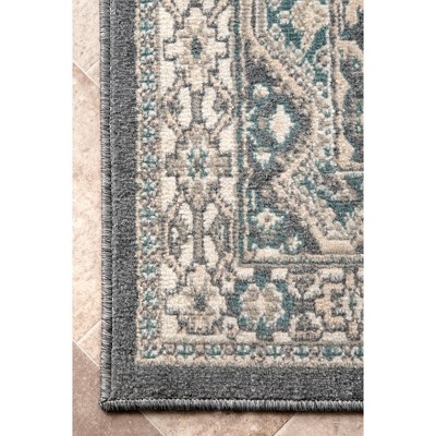 Charcoal Transitional Geometric 9' x 12' Synthetic Area Rug
